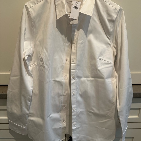 NWT Banana Republic Factory white button down, size 4 - Picture 6 of 8